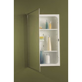 Specialty Recessed Cabinet with Three Shelves in Rust Resistant and White Baked Enamel