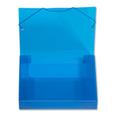 Translucent Document Files, 2" Capacity, Letter, Blue or Clear