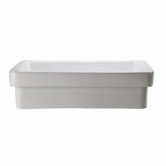 Classically Redefined Semi-Recessed Rectangular Bathroom Sink in White
