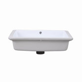 Classically Redefined Rectangular Undermount Bathroom Sink in White