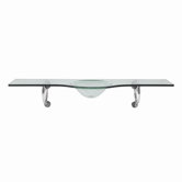 Translucence&trade; Brickell Wall Mount Tempered Glass Bathroom Countertop with Integrated Sink Bowl