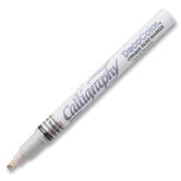 Calligraphy Paint Marker,Chisel Tip,Flat 2mm Nib,Silver