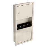 Recessed Towel Dispenser and Waste Receptacle