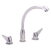 Two-Handle Widespread Kitchen Faucet with Concealed Mount
