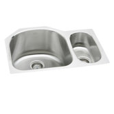 Lustertone 26.75" X 20" Deep Double Bowl Kitchen Sink Set
