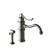 Oldare Single Handle Single Hole ADA Compliant Kitchen Faucet with Optional Side Spray