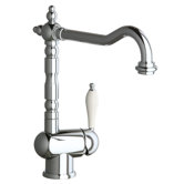 Victoria Single Handle Single Hole ADA Compliant Kitchen Faucet with Soap Dispenser and Optional Butler Cleaner