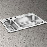 Celebrity 33" x 22" Self-Rimming Double Bowl Sink Set