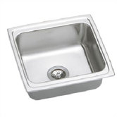 Lustertone Gourmet 19" x 18" Stainless Steel Single Bowl Sink Set
