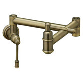 Oldare Two Handle Wall Mount Pot Filler Faucet