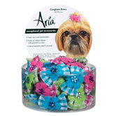 Gingham Dog Bows (48 Pieces)