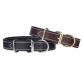 Flat Leather Dog Collar