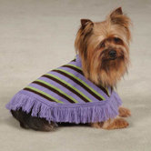 Striped Preppy Dog Poncho