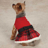 Yuletide Tartan Party Dog Dress