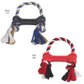 Rubber Bone Tug Dog Toy