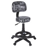 Graffiti Print Deluxe Grooming Stool in Black