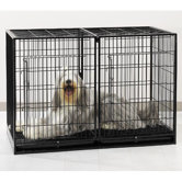 Extra Tall Modular Dog Cage in Black