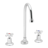 Commander Widespread Bathroom Faucet with Double Cross Handles