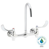 Commander Double Handle Wall Mount Thru/back Faucet