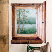 Cabin Window Wallpaper Mural