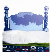 Blue Wood Headboard Wall Sticker