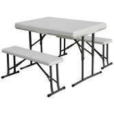 Collapsible Table with Bench