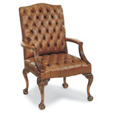 Tufted Leather Occasional Chair