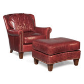 Leather Lounge Chair and Ottoman