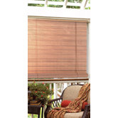 1/4" Oval Vinyl PVC Roll-Up Blinds in Woodgrain
