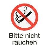 19,4cm x 26cm Schild "Bitte nicht rauchen"