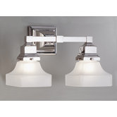 Birmingham Two Light Bath Vanity with Square Shade