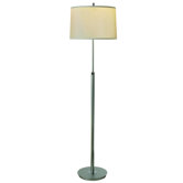Cirrus One Light Floor Lamp in Metallic Silver and Chrome