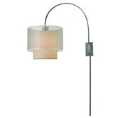 Brella One Light Arc Wall Lamp in Brushed Nickel