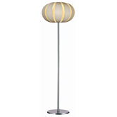 Pique One Light Floor Lamp in Brushed Nickel