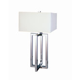 Gustavian One Light Table Lamp in Polished Chrome