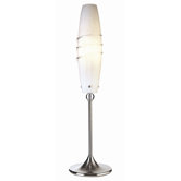 Fusion One Light Table Lamp in Brushed Steel