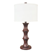 Oahu Two Light Table Lamp in Walnut