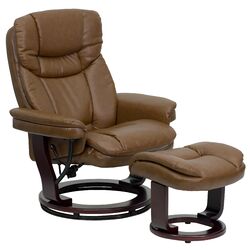 Leisure Heated Reclining Massage Chair with Ottoman