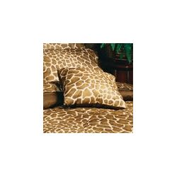 Giraffe Square Pillow in Brown