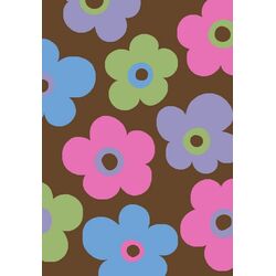 Corfu Floral Grey & Turquoise Kids Rug