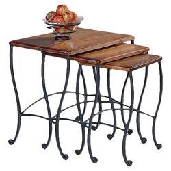 Cambridge 3 Piece Nesting Table Set in Brown