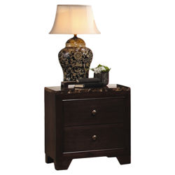 Annetta South 2 Drawer Nightstand in Walnut Annetta South 2 Drawer Nightstand in Walnut