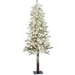 Mixed Country Alpine 6' Green Artificial Christmas Tree with 200 Clear Lights with Stand