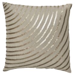 Bindu Sequined Arc Pillow in Taupe