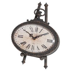 Litae Oval Pocket Watch Table Clock in Black