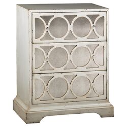 3 Drawer Accent Chest in Off White