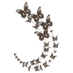 Metal Butterfly Wall Décor in Brown