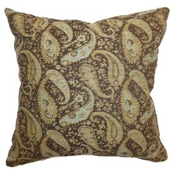 Aeldra Paisley Polyester Pillow in Forest