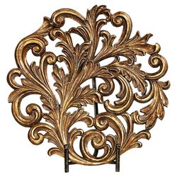 Acanthus Charger & Stand in Antique Gold