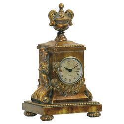 Barcelona Mantle Clock in Antique Gold
